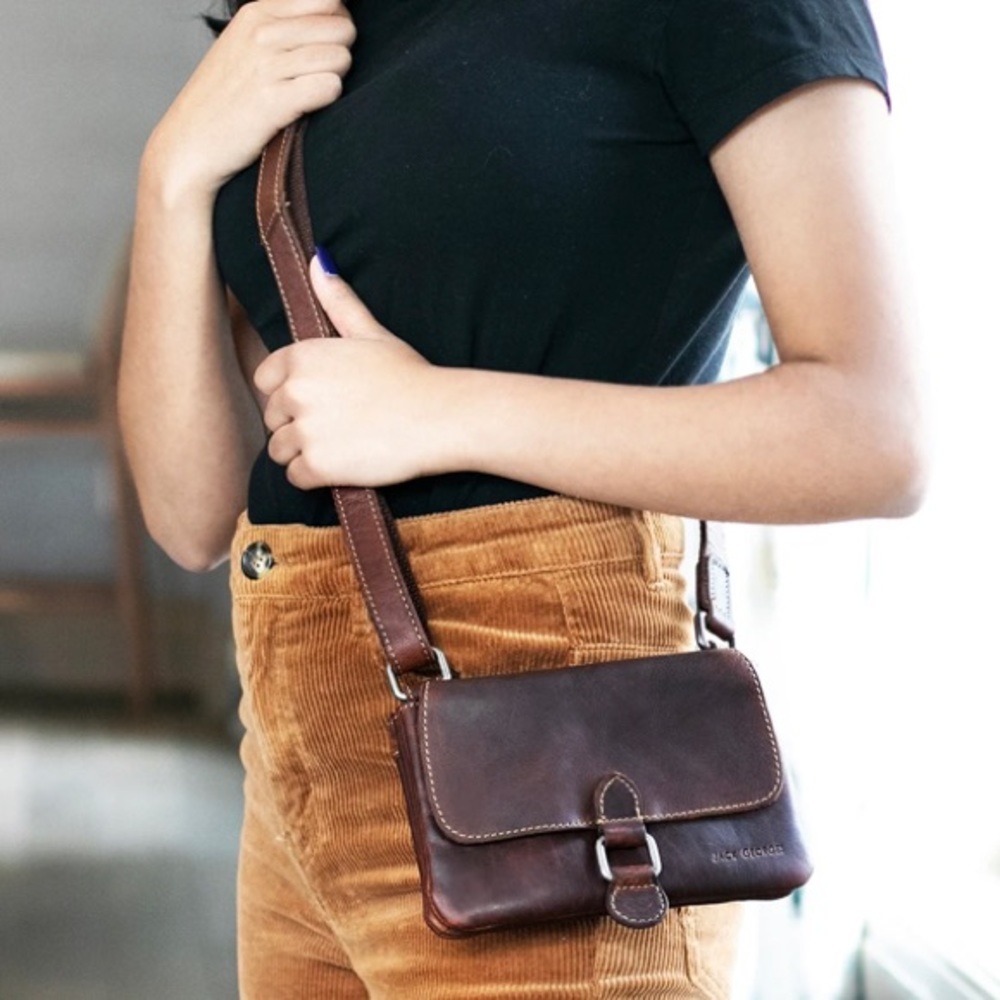 Jack George Cross Body Leather Purse